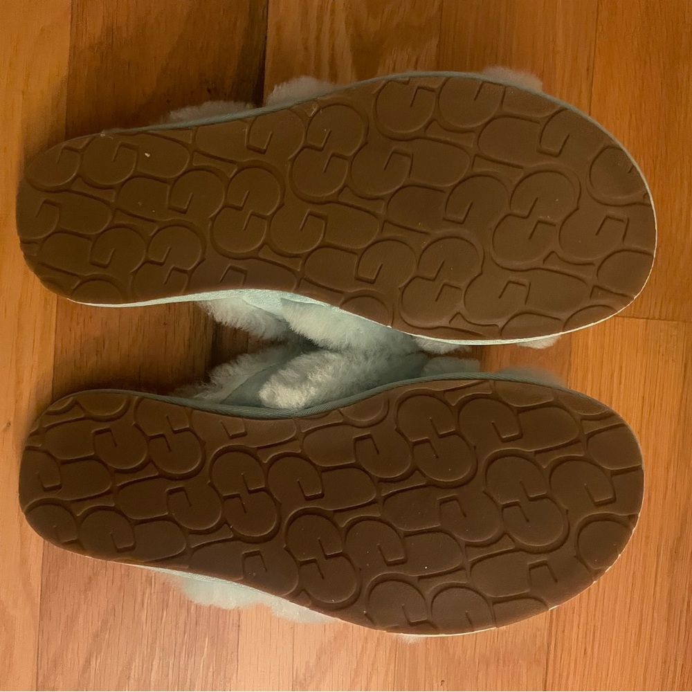 UGG Women's Fluffy Slippers - Light Blue - Picture 2 of 2